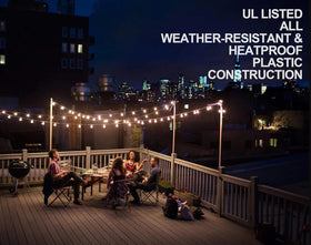 Lampat ideal for indoor-outdoor lighting with safe UL-listed sockets