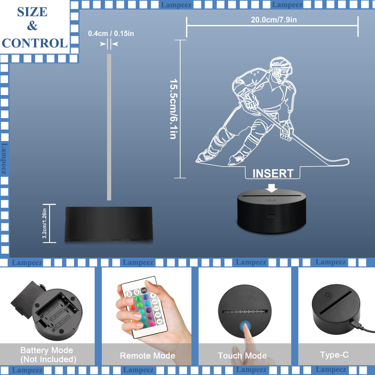 Lampeez Ice Hockey 3D Night Light makes a thoughtful sports-themed gift