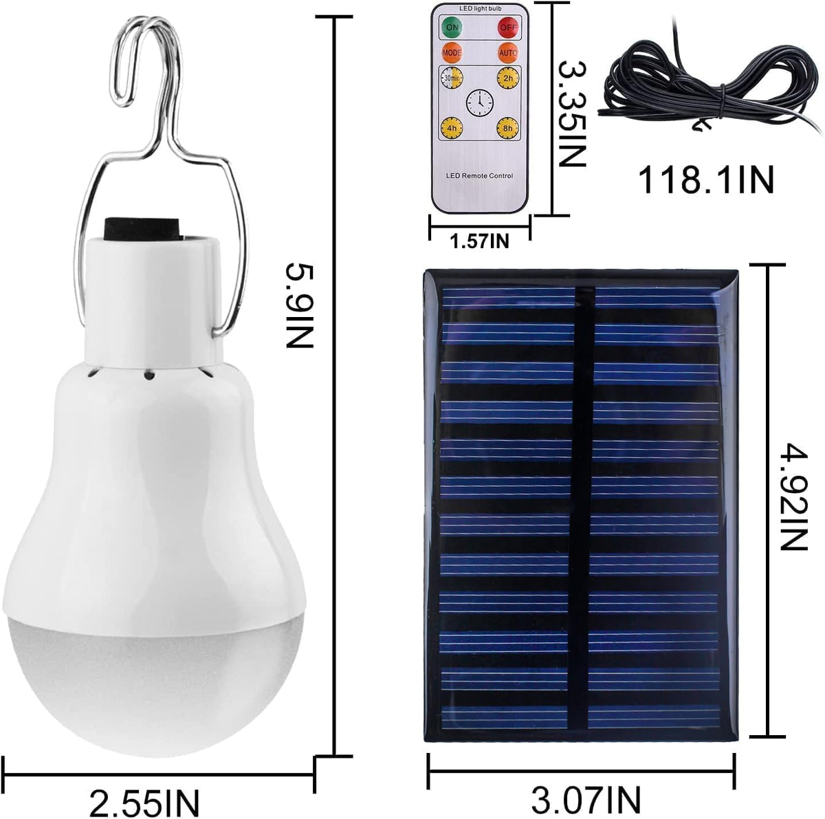 Lampelc dusk-dawn solar bulb lights outdoor space automatically