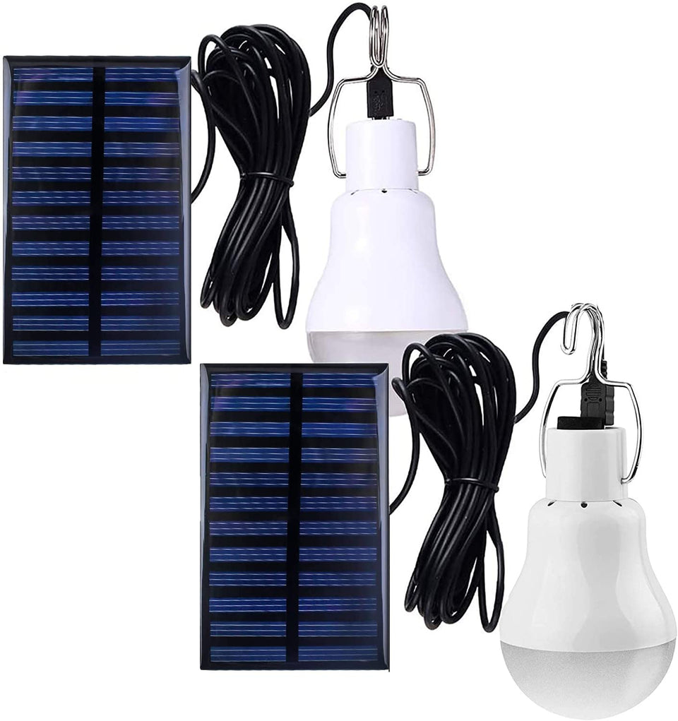 Lampelc solar light bulb indoors provides efficient off-grid lighting