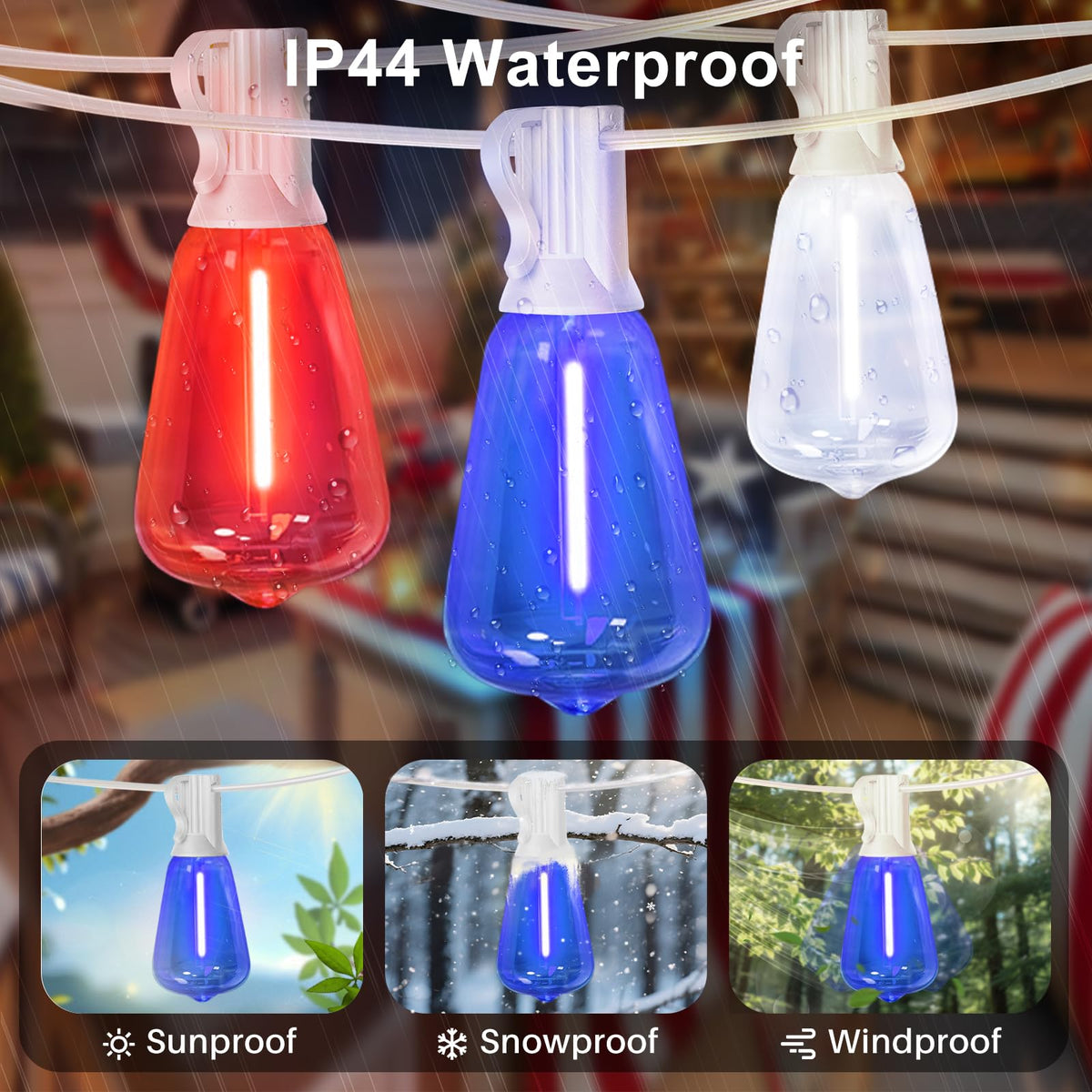 LAMPHOME 2ft bulb spacing ensures even glow along paths.