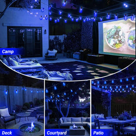 Lamphome energy-efficient blue LEDs offer long lifespan for year-round decor.
