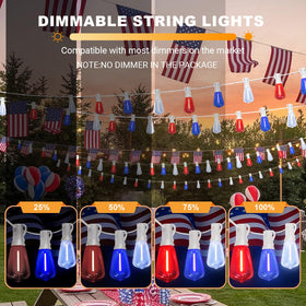 LAMPHOME IP44 shatterproof design keeps lighting reliable in rain or breeze.