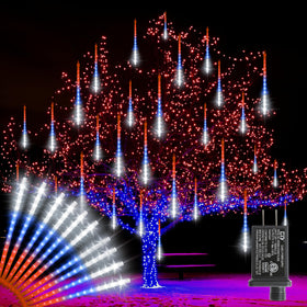 LampHOME red white blue outdoor decor for holidays and events