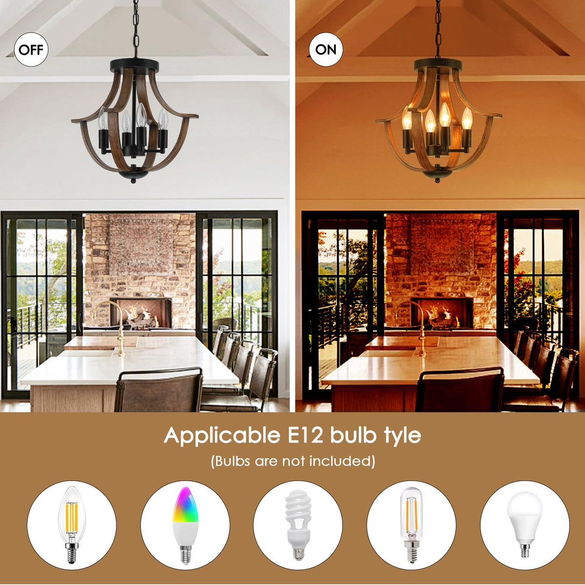 LAMPKEDUO adjustable chain up to 78 inches for flexible height