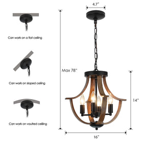 LAMPKEDUO four-light candle-style setup for dining and gatherings