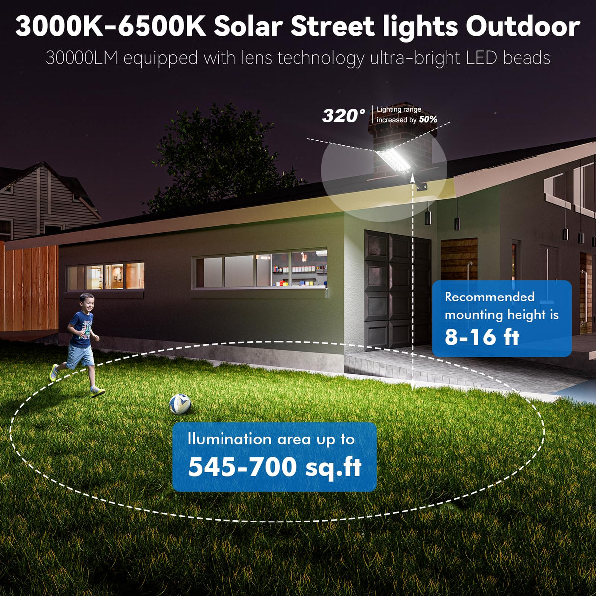 LampTec motion sensor mode activates brightness on movement for security