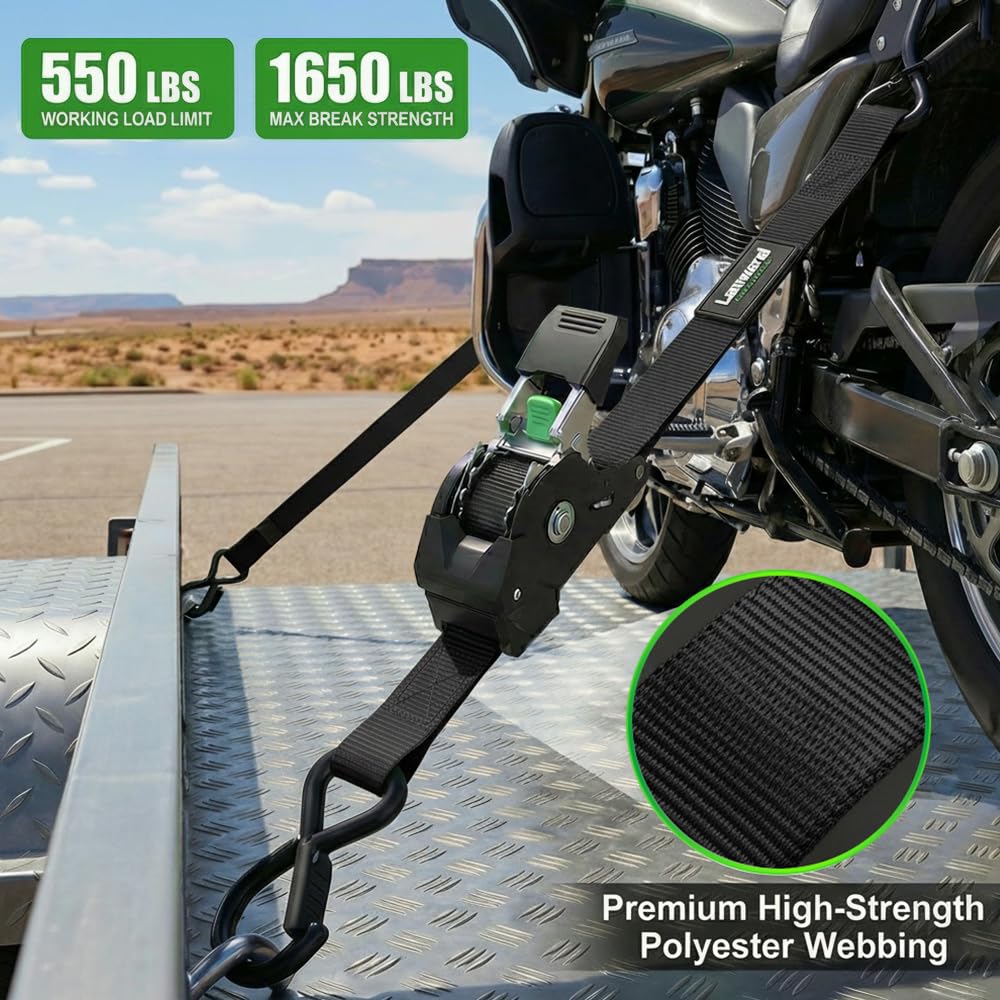 Lamwerol reinforced polyester webbing for durable cargo control.