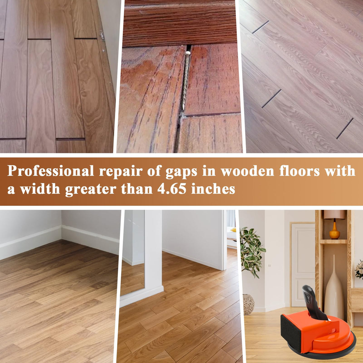 Lamwinsco kit works across laminate, vinyl plank, and hardwood floors