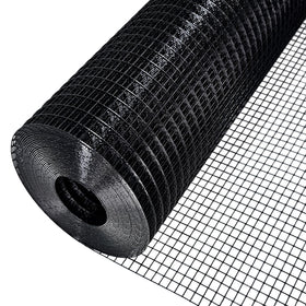 LAN JIA black hardware cloth 1/2-inch mesh roll for chicken coops and cages.