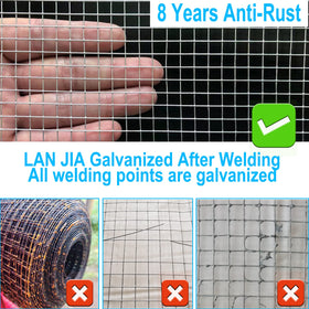 LAN JIA half-inch square opening wire mesh for critter control and garden use.