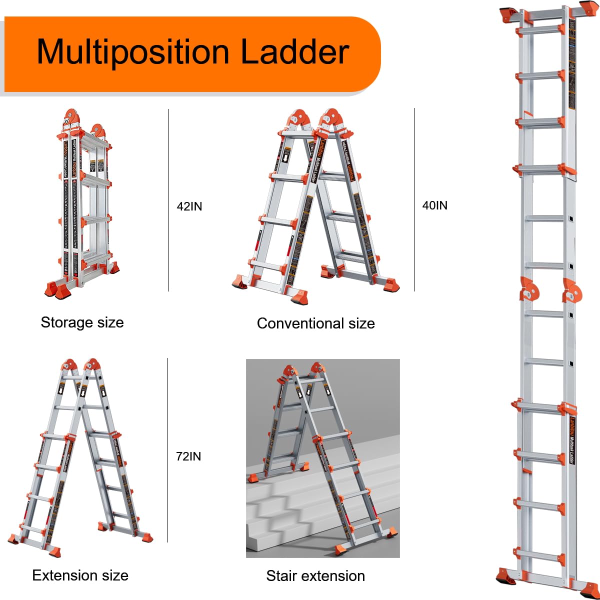 LANBITOU Ladder anti-slip balance bars enhance stability on different floors.