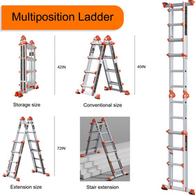 LANBITOU Ladder anti-slip balance bars enhance stability on different floors.