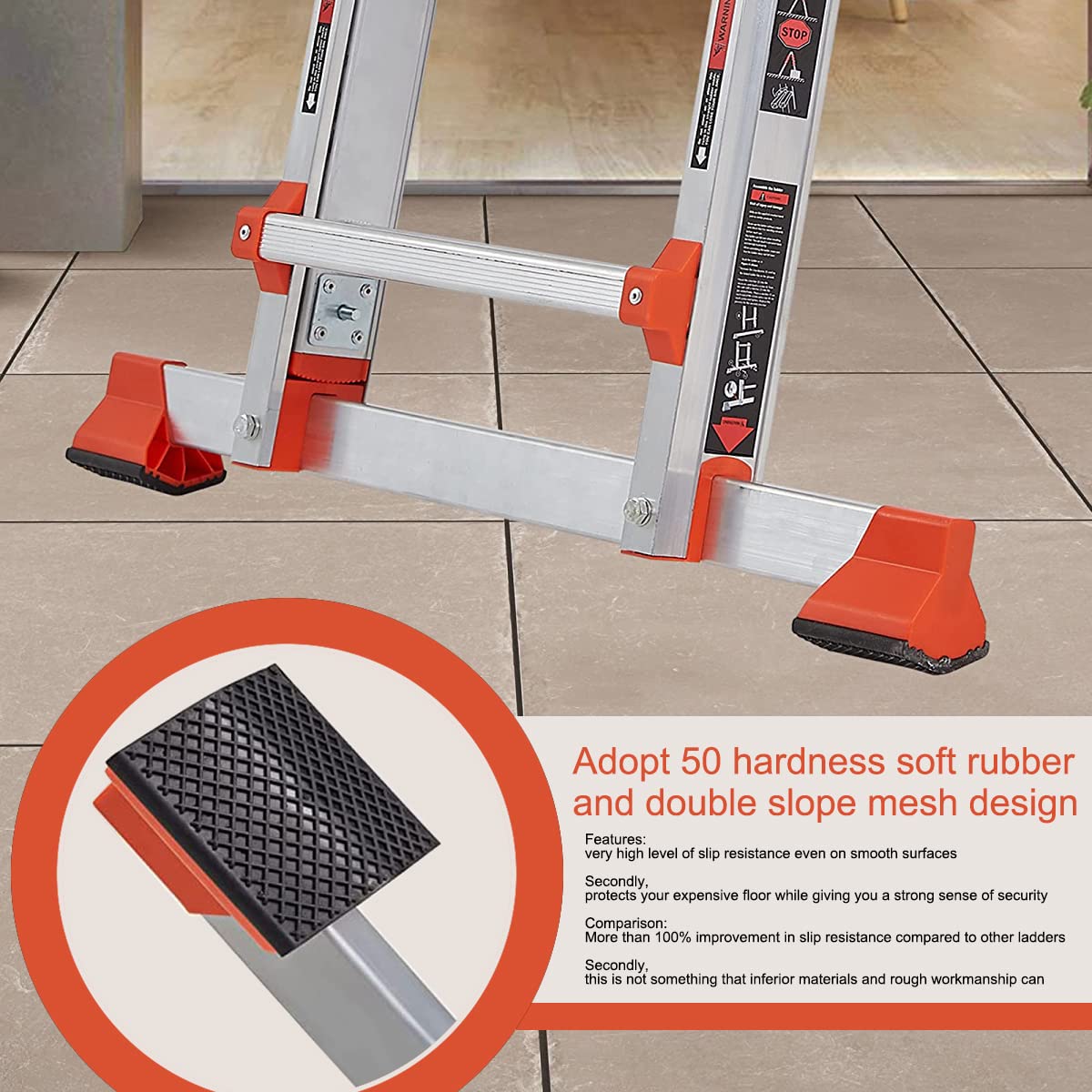 LANBITOU ladder multi-position locks enable quick shape changes.