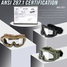 Cloth sleeve with Lancer Tactical AERO goggles protects lens and head area.