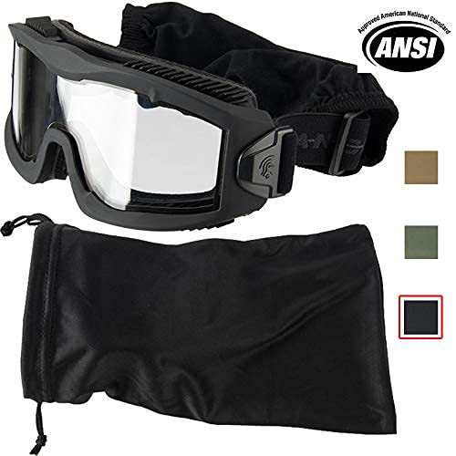 Dual pane lenses on Lancer Tactical AERO goggles resist fog and scratches.