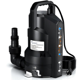 LANCHEZ 1.2HP sump pump front view for quick water removal.