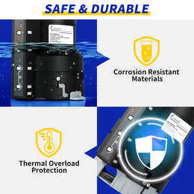 LANCHEZ 16 ft cord and IPX8 waterproof design for safe operation.