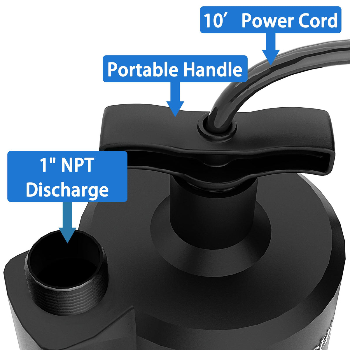 LANCHEZ 1 inch discharge with adapters supports flexible connections