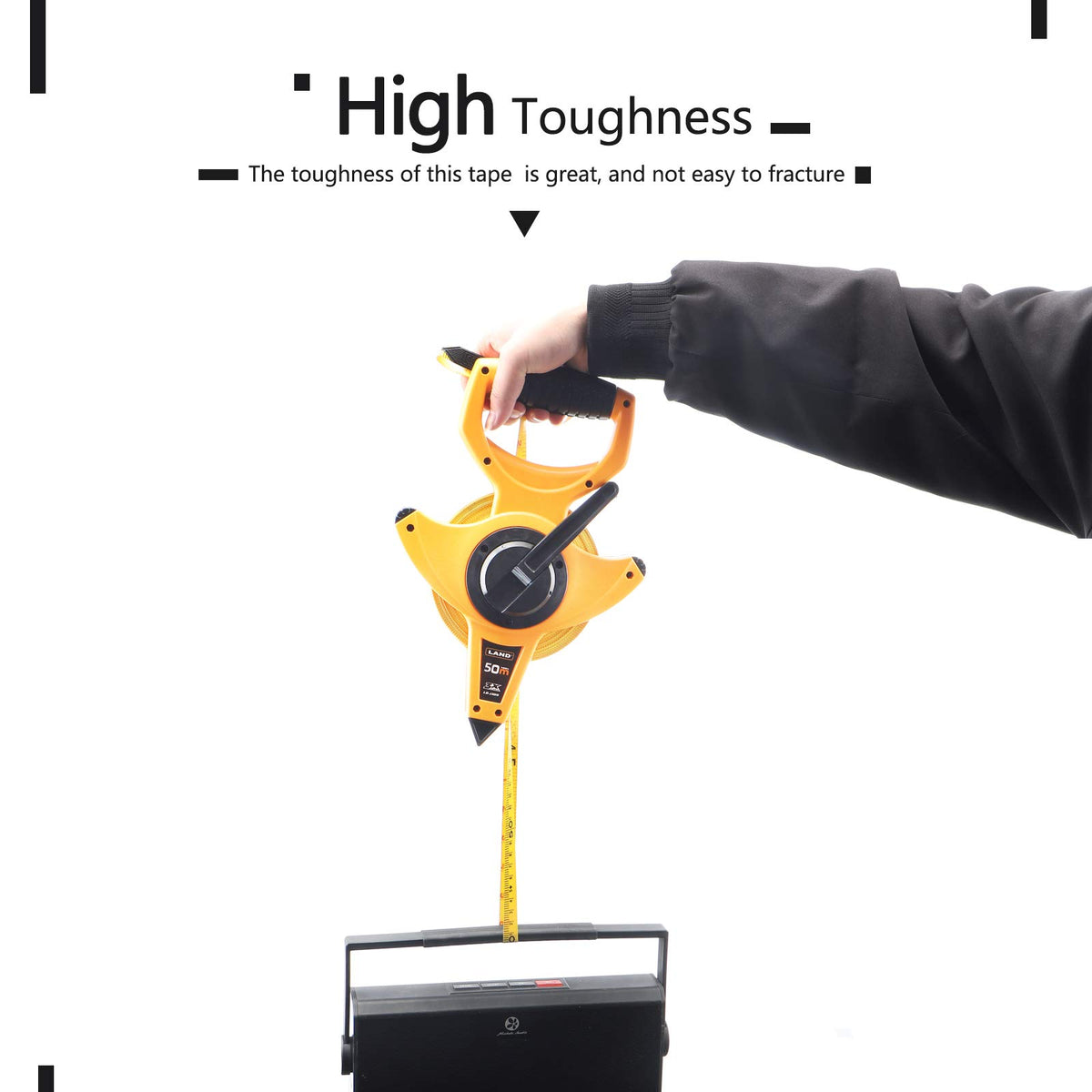 LAND 165ft tape open reel used on-site for surveying tasks