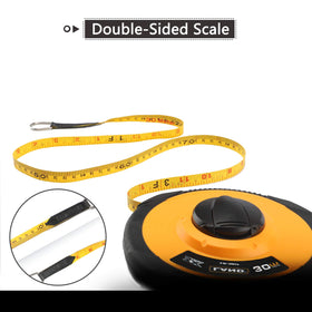 LAND tape measure featuring double-throat rollers keeps the blade aligned during use.