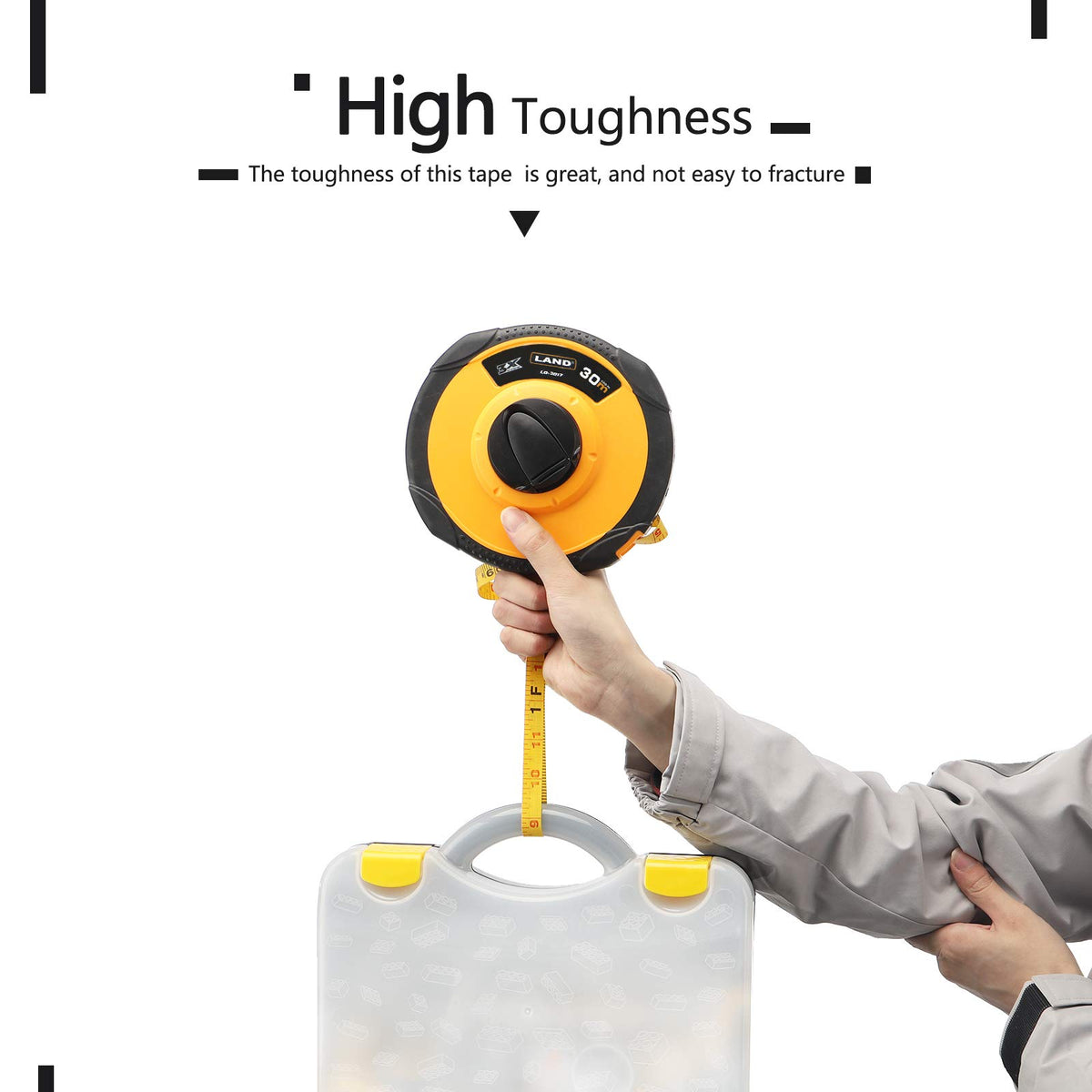 LAND dual-scale design reads feet and meters for easy conversions on surveys.