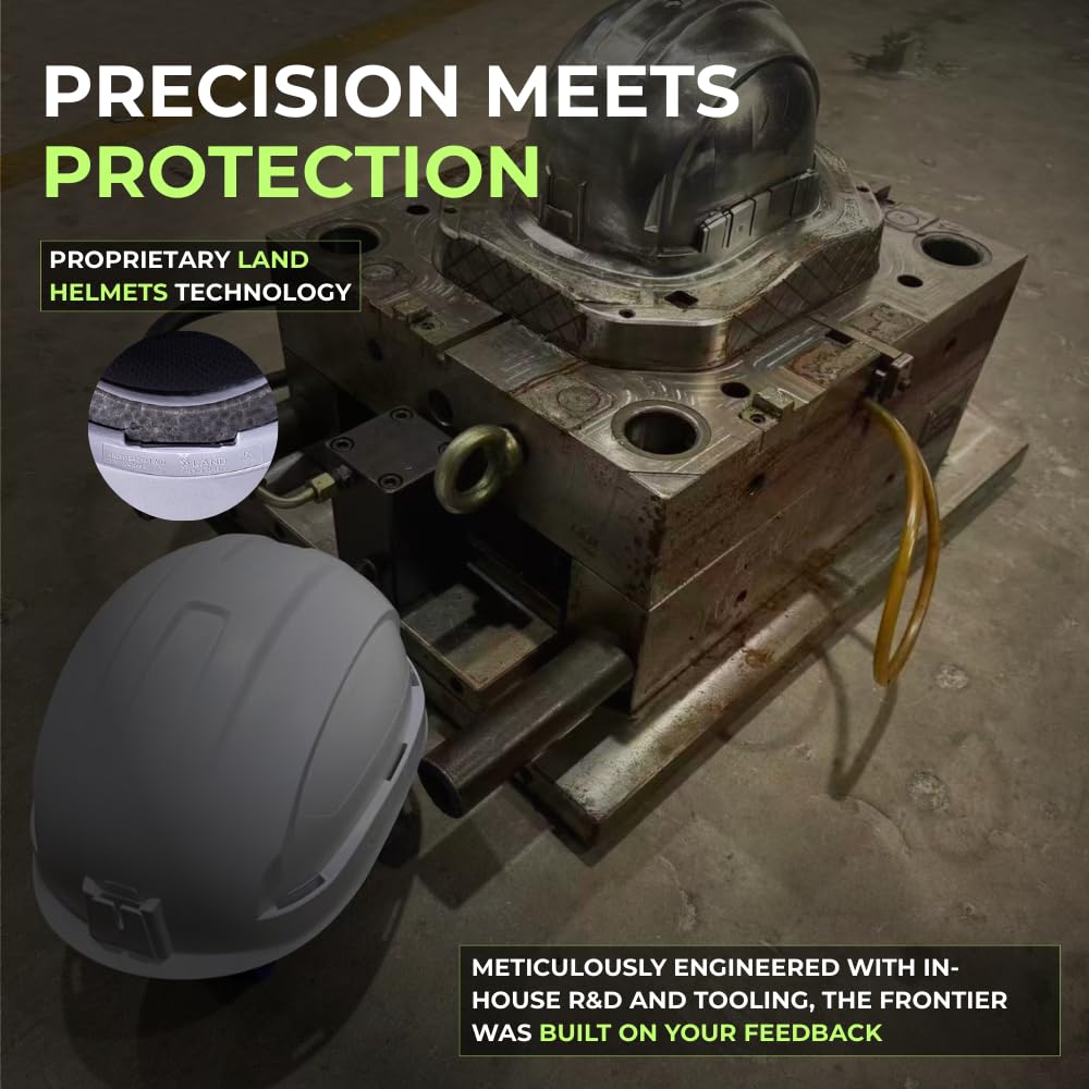 LAND Frontier EPS energy-absorbing liner enhances impact protection.
