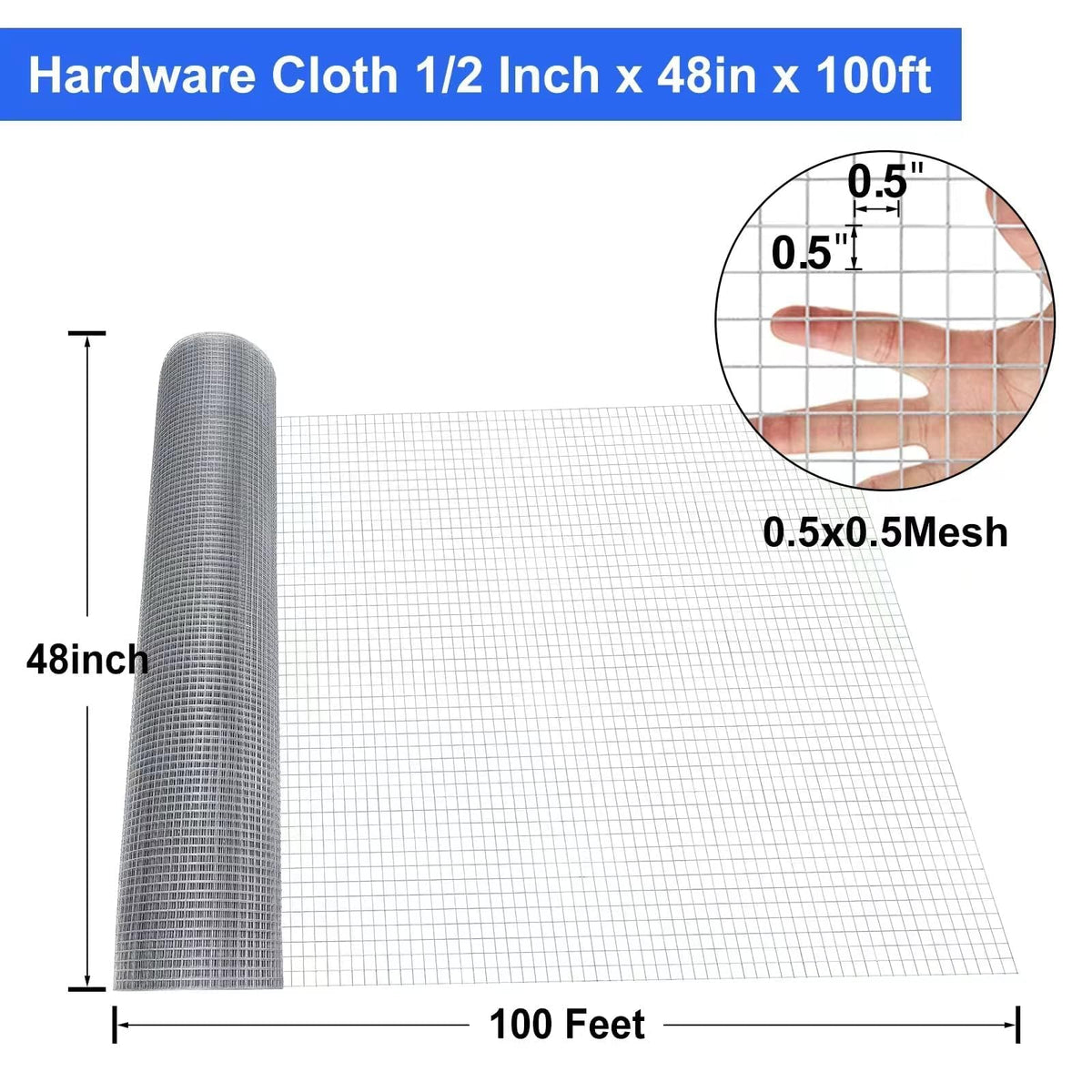 Land Guard galvanized welded mesh close-up showing strong welds and corrosion resistance.