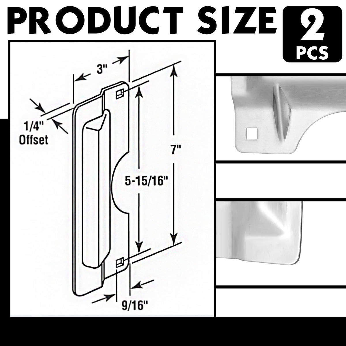 Landhoow latch guard plate installed on door edge demonstrates protective coverage