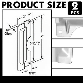 Landhoow latch guard plate installed on door edge demonstrates protective coverage