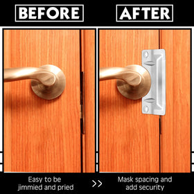Landhoow packaged latch guard set includes two covers for multiple doors