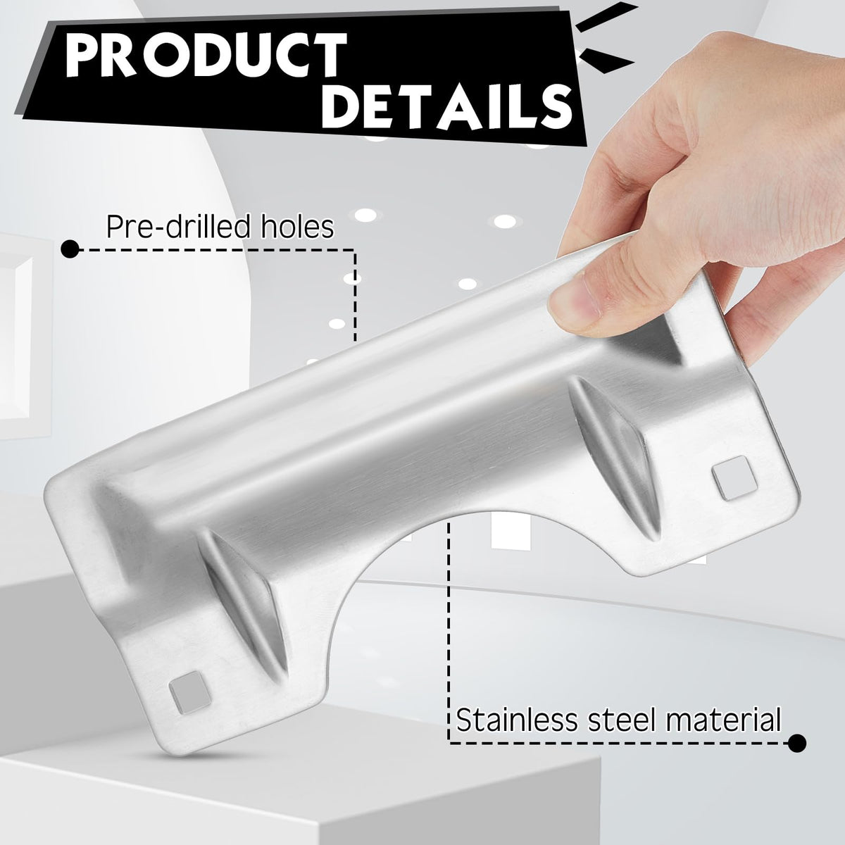 Landhoow stainless steel latch guard close-up highlights corrosion resistance
