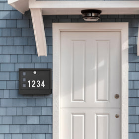 LAND·VOI reflective number stickers provide clear address labeling.