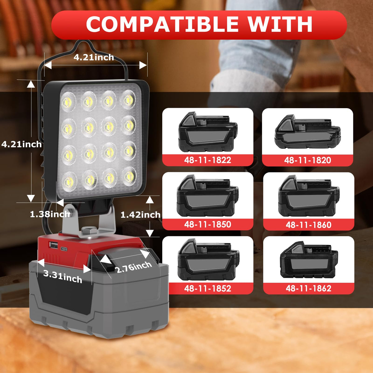 LANKA Milwaukee M18 compatibility with battery protection for safe operation.