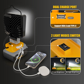 LANKA DEWALT 20V compatibility battery slot for quick on-site power.