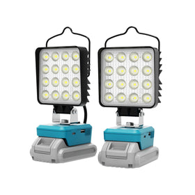 LANKA LED work light compatible with Makita 18V batteries for portable job sites.