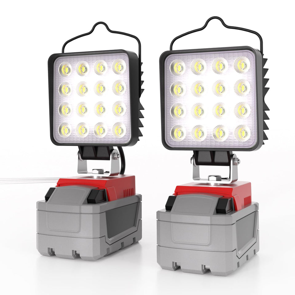 LANKA M18 work light front view showing bright illumination for dark jobs