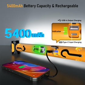 LANKA 5400mAh rechargeable battery and USB-C charging for quick reuse