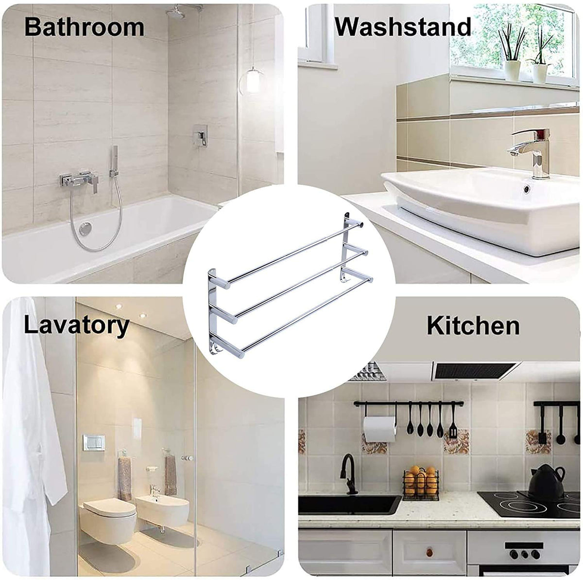 Lanliebao holeless installation protects walls while mounting securely.