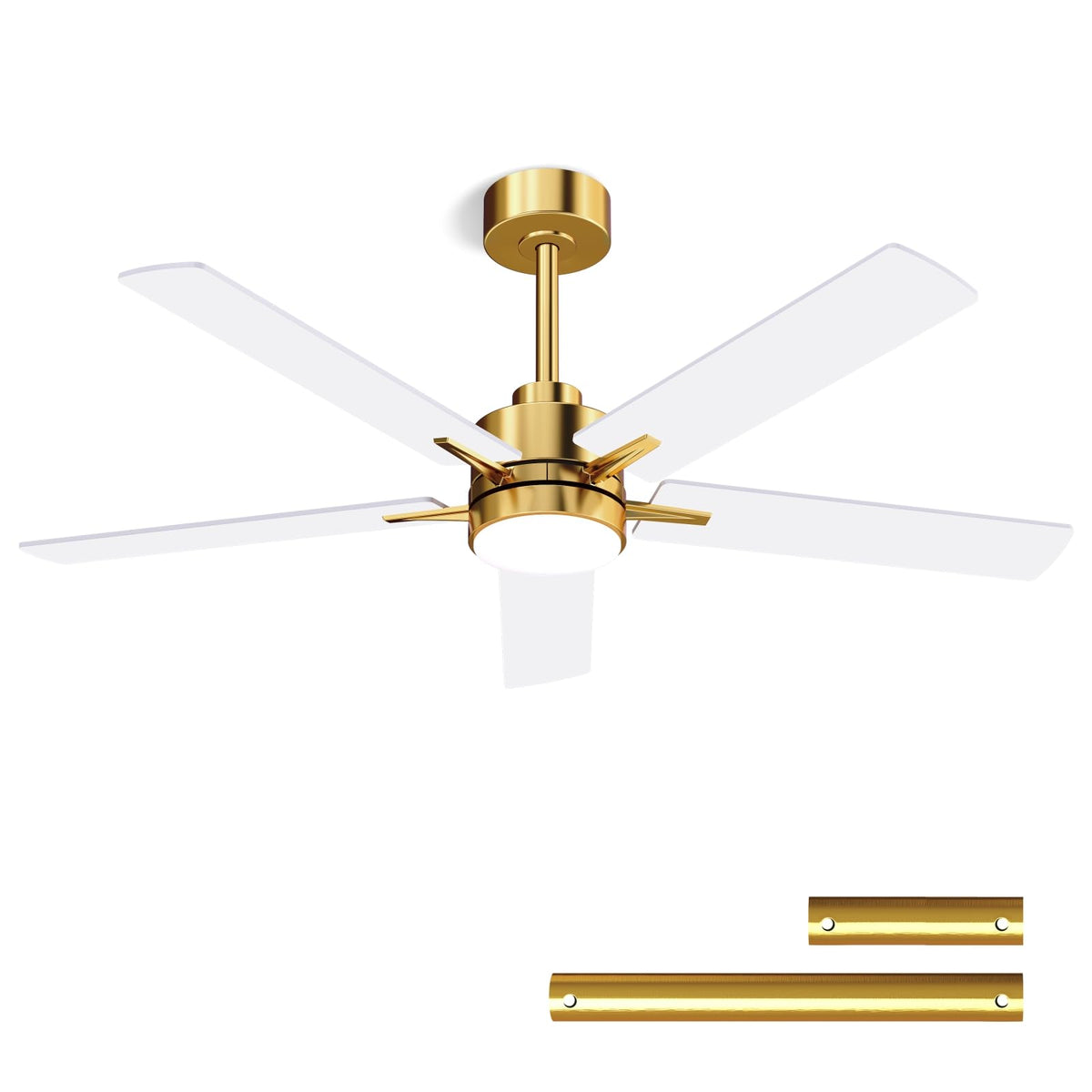 LANMEL 52 inch ceiling fan with gold light and remote for living rooms