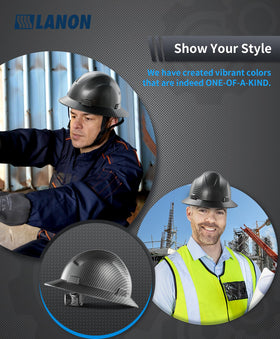 LANON Class C safety helmet designed for top impact protection.