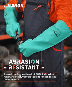 LANON 18-inch gloves provide a large size fit and easy on/off.