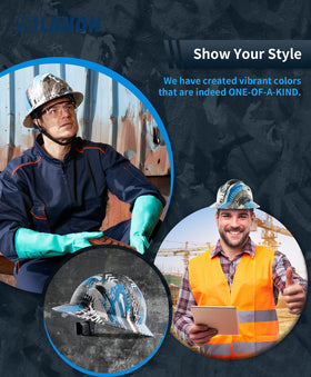 LANON Protection blue pattern design adds visibility and professional style on site
