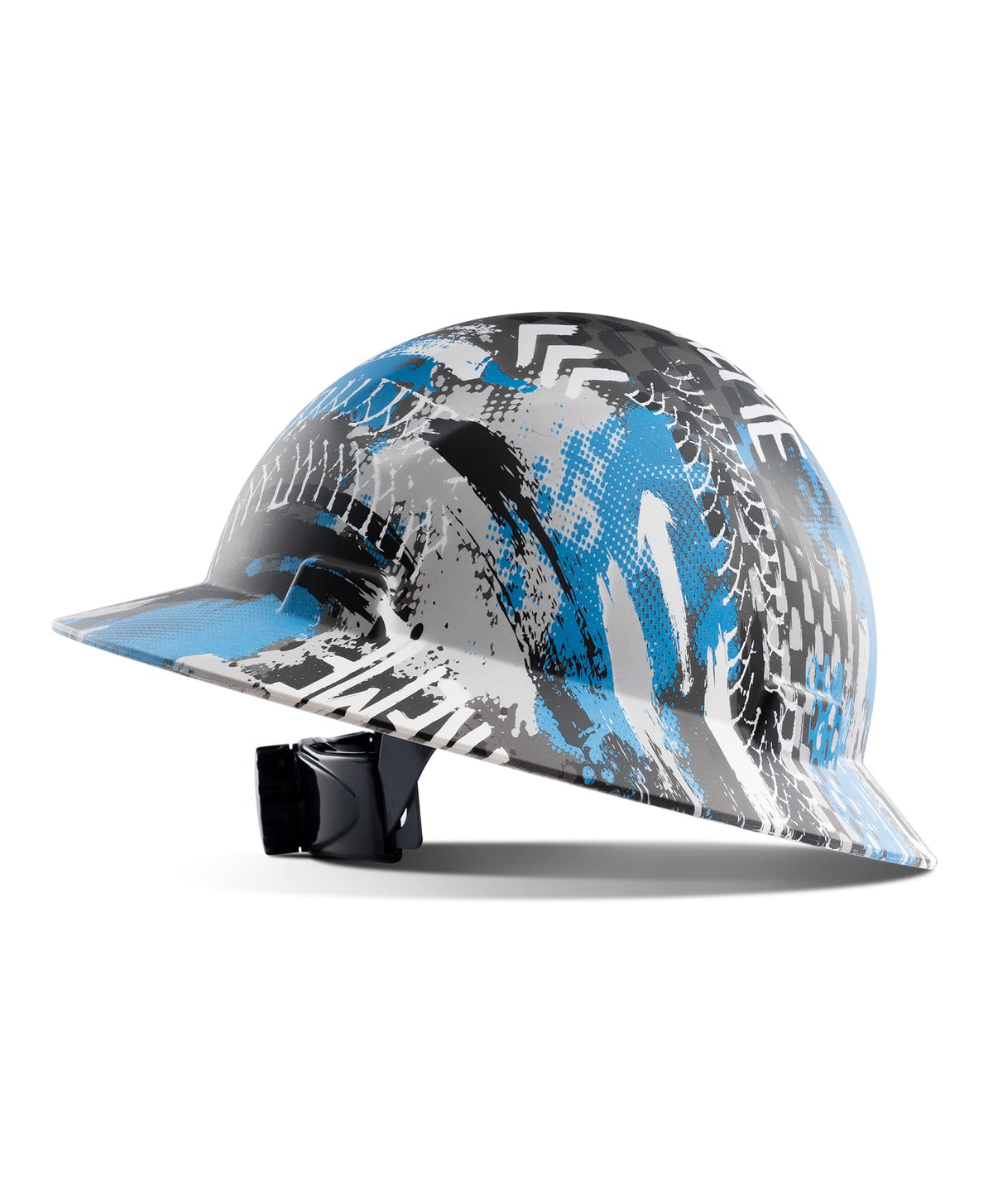 LANON Protection full brim hard hat in blue pattern for on-site comfort