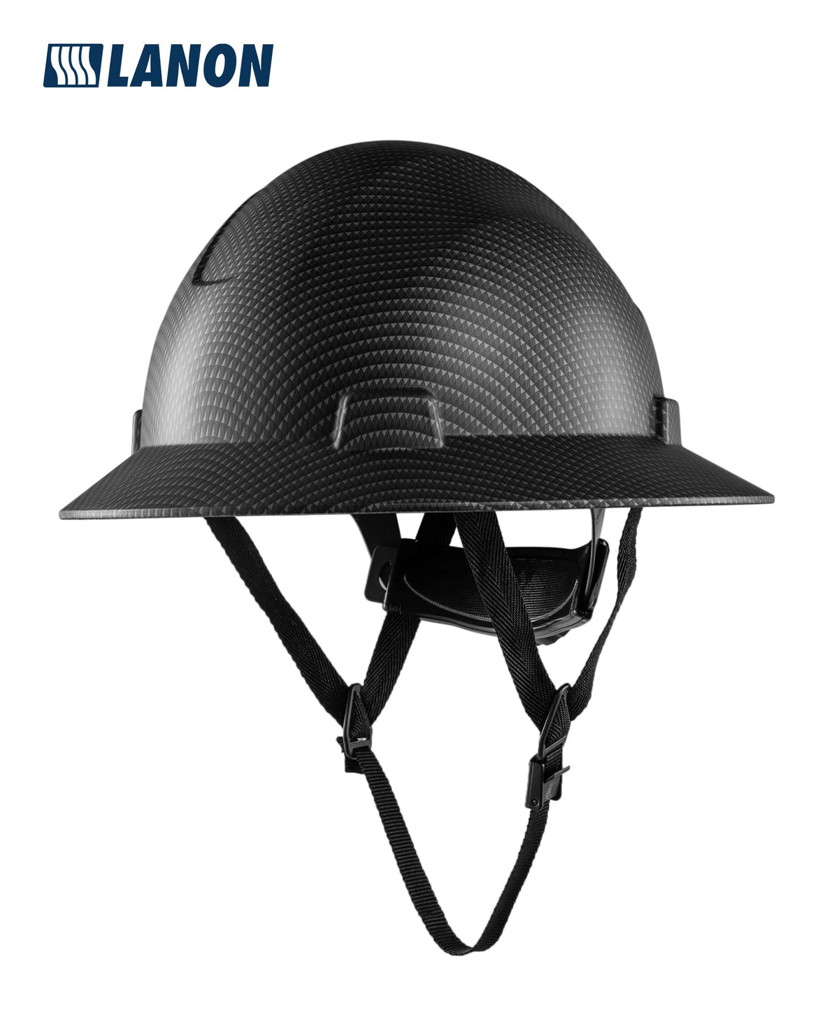 LANON Protection grey dots design on safety helmet showcasing modern aesthetics.