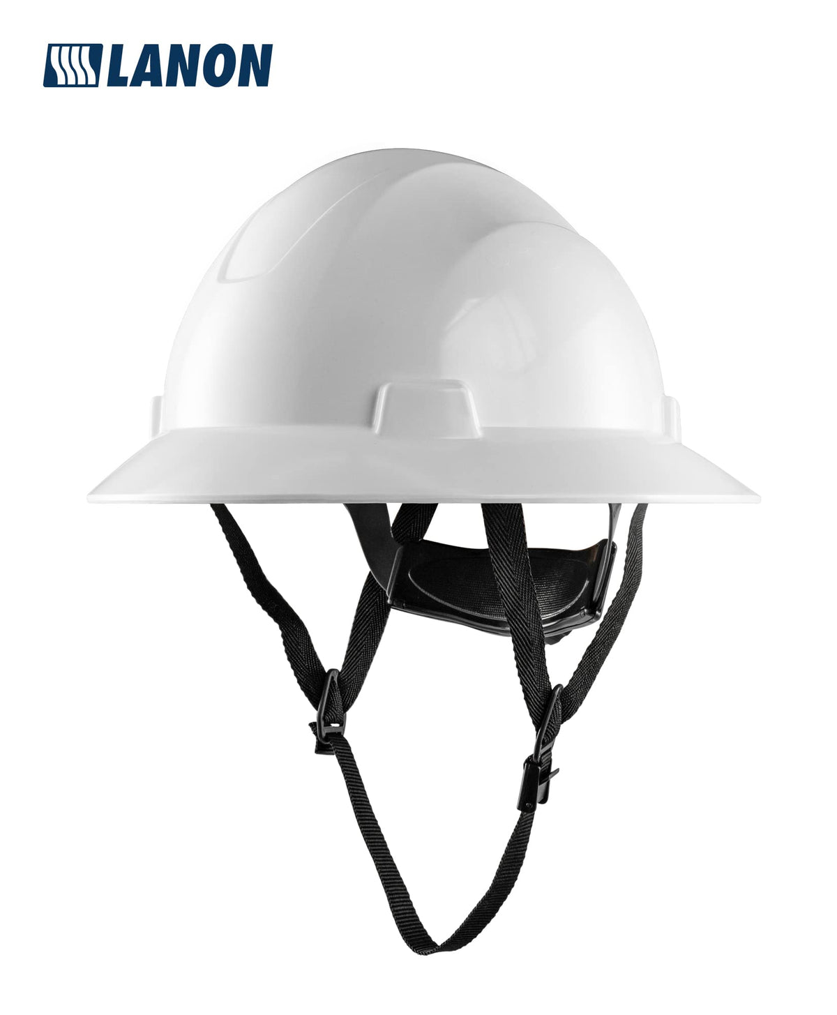 Replaceable brow pad detail on LANON Protection hard hat for added comfort.