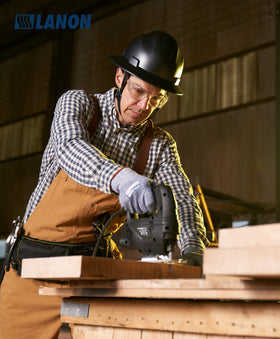 LANON welding-ready helmet suitable for welding and heavy-duty tasks.