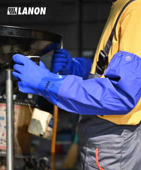 LANON elbow-length protection covers wrists and forearms.