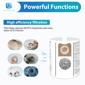 LANROON VF3502 12-pack bags offer routine replacement.