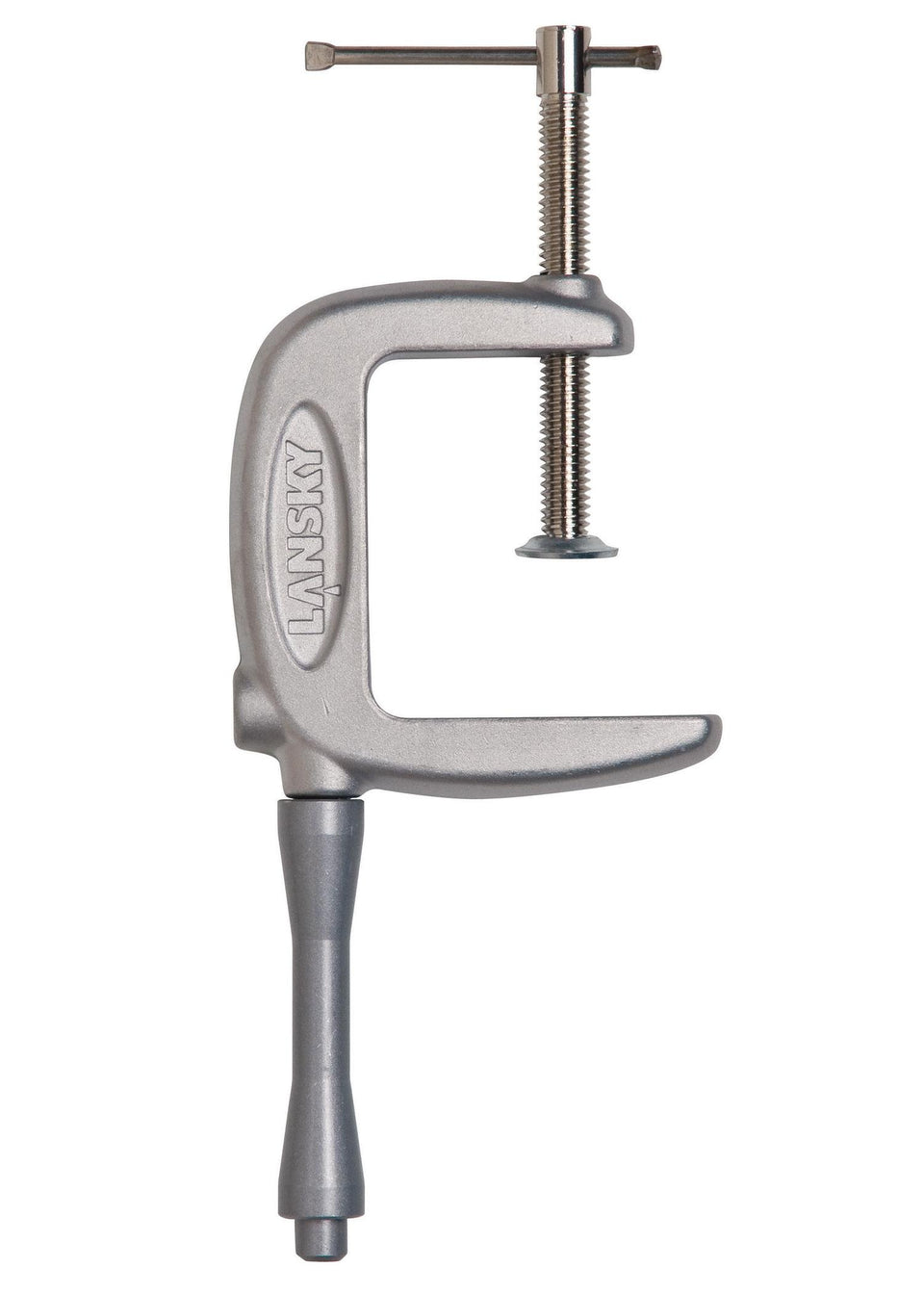 Lansky Super C Clamp sharpening blades with secure grip and precision.